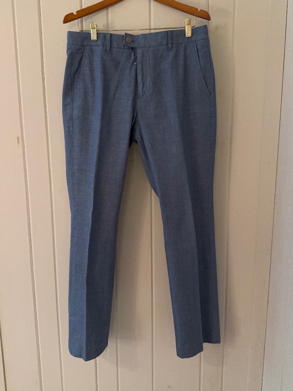 Bonobos Light Blue Flat Front Pants 32x30